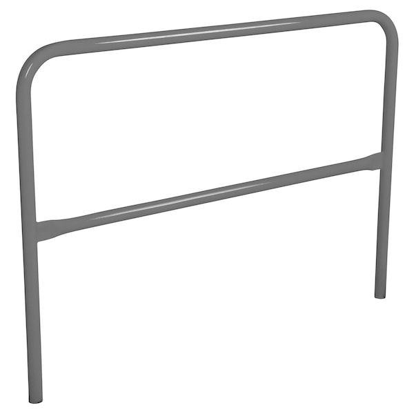 STEEL PIPE SAFETY RAILING 60 IN LENGTH GRAY